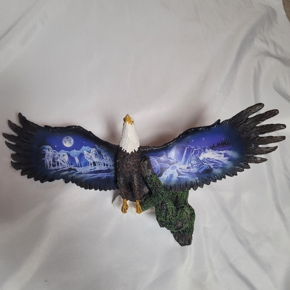 Bradford Exchange Eagle Wall Hanging Sacred Leaders by Robin Koni 2005 - Picture 1 of 12